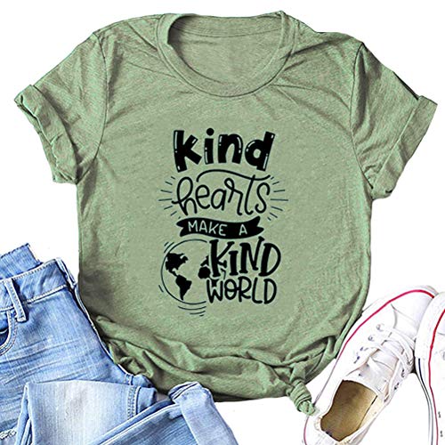Women Kind Hearts Make A Kind World T-Shirt Be Kind Shirt