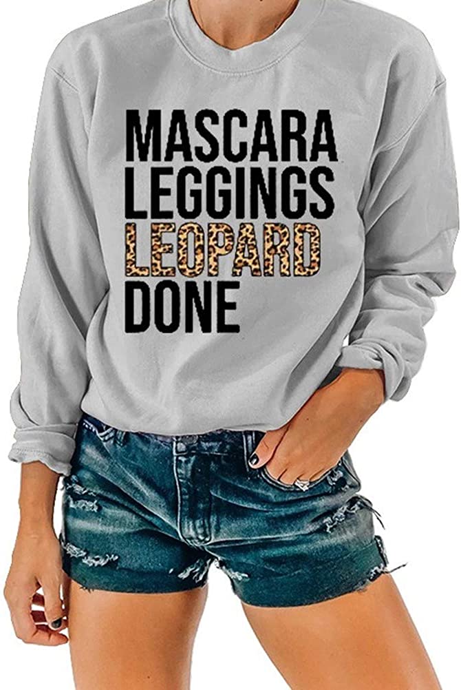 Women Leopard Print Shirt Leggings Leopard Done Pullover Sweatshirt Women's Clothing