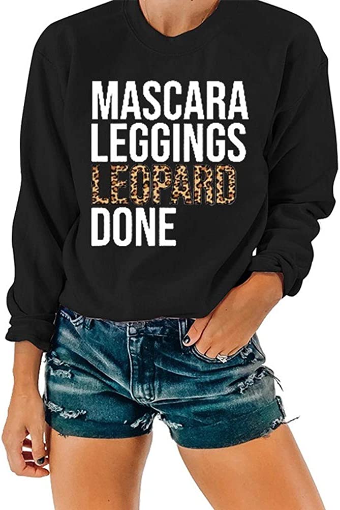 Women Leopard Print Shirt Leggings Leopard Done Pullover Sweatshirt Women's Clothing