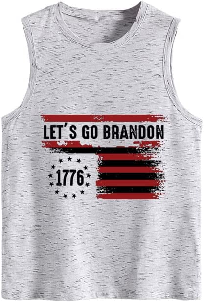 Women Let's Go Brandon Tank Tops Republican Gifts Tees Shirt