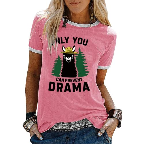 Women Llama Only You Can Prevent Drama T Shirt