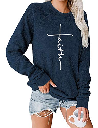 Women Long Sleeve Faith Sweatshirt Faith Jesus Shirt