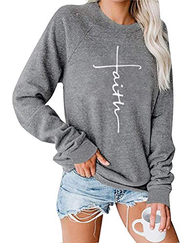 Women Long Sleeve Faith Sweatshirt Faith Jesus Shirt