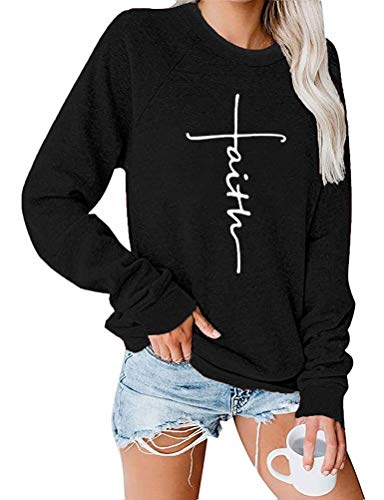 Women Long Sleeve Faith Sweatshirt Faith Jesus Shirt
