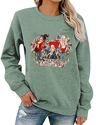Women Long Sleeve I Put A Spell On You Sweatshirt Hocus Pocus Shirt