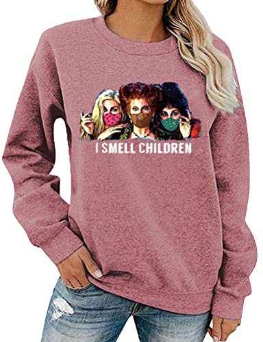 Women Long Sleeve I Smell Children Sweatshirt Hocus Pocus Shirt