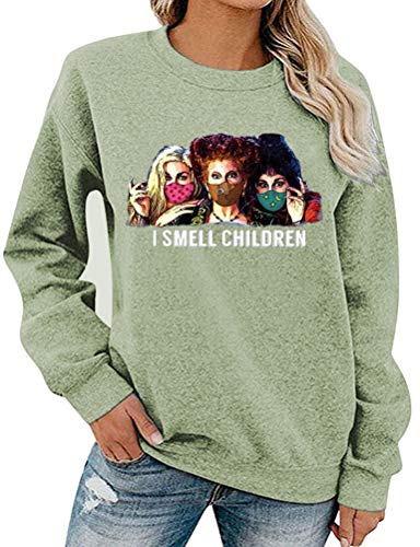 Women Long Sleeve I Smell Children Sweatshirt Hocus Pocus Shirt
