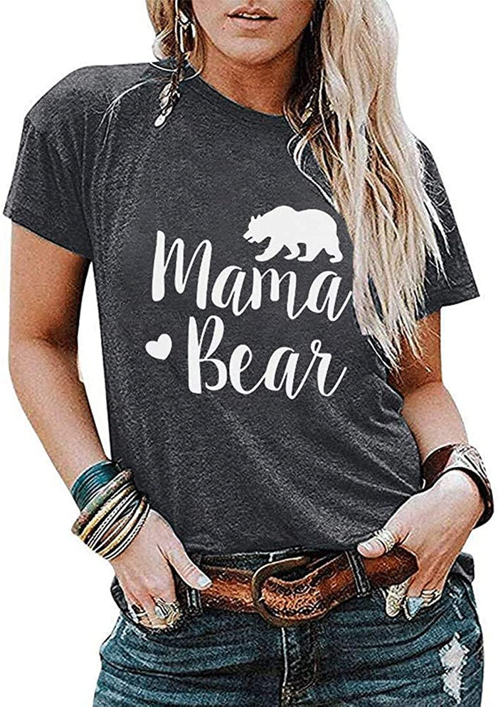 Women Mama Bear T-Shirt Mama Shirt