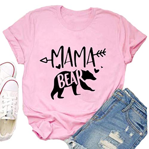 Women Mama Bear T-Shirt Mom Shirt