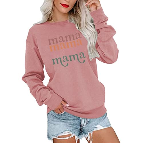 Women Mama Crewneck Sweatshirt Gift Shirt