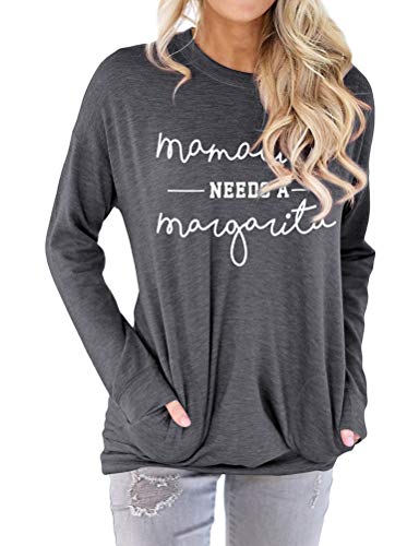 Women Mamacita Needs a Margarita Blouse with Pockets