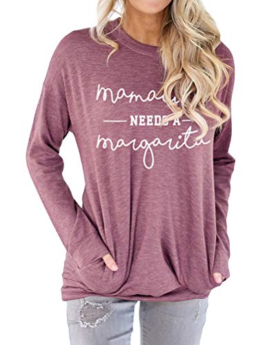 Women Mamacita Needs a Margarita Blouse with Pockets