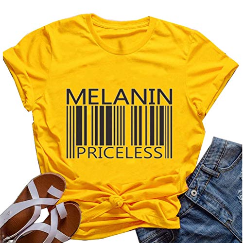Women Melanin Graphic T-Shirt Afro Woman T-Shirt