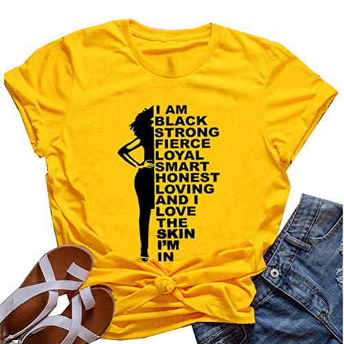 Women Melanin Graphic T-Shirt Afro Woman T-Shirt