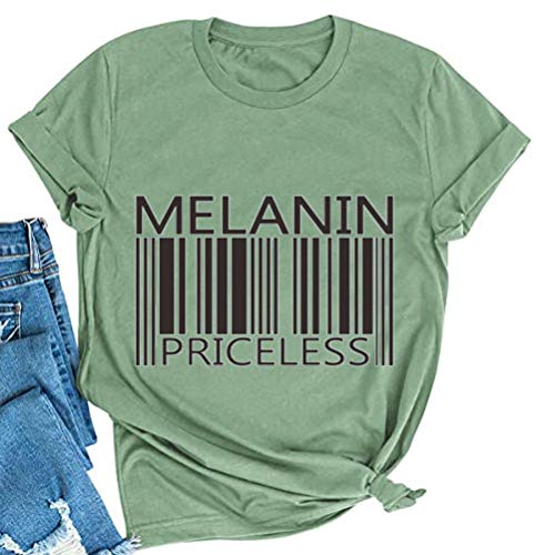 Women Melanin Graphic T-Shirt Afro Woman T-Shirt