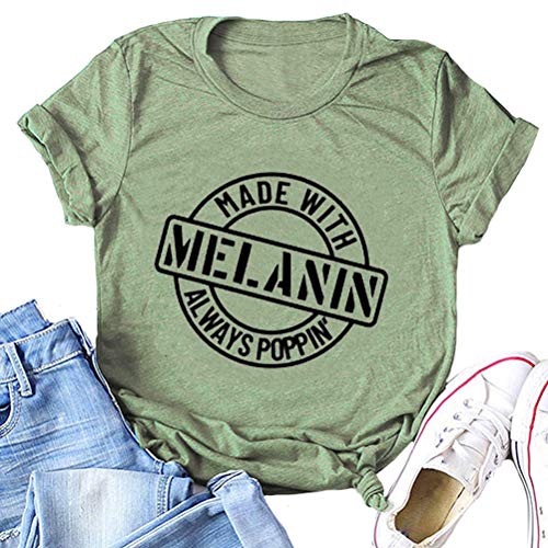 Women Melanin Graphic T-Shirt Afro Woman T-Shirt