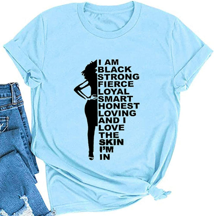 Women Melanin Graphic T-Shirt Afro Woman T-Shirt