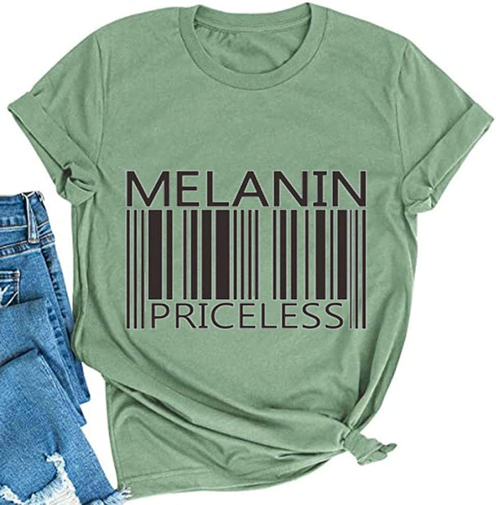Women Melanin Graphic T-Shirt Afro Woman T-Shirt