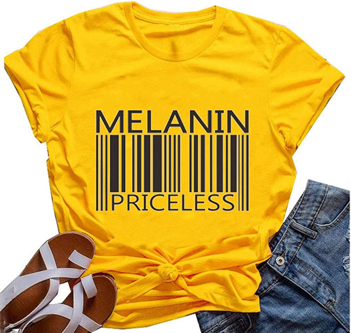 Women Melanin Graphic T-Shirt Afro Woman T-Shirt