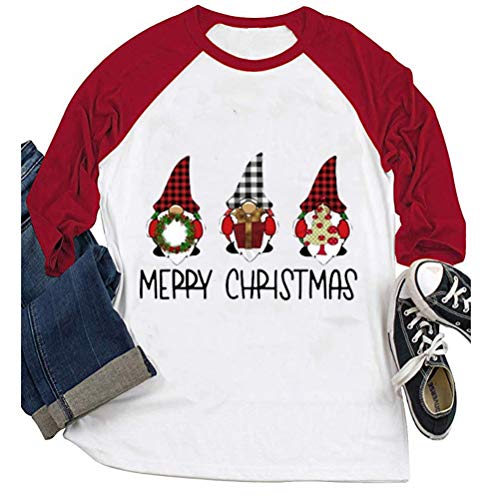 Women Merry Christmas Blouse Santa Shirt
