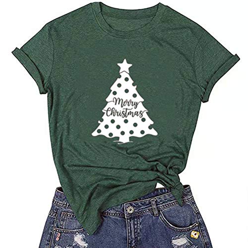 Women Merry Christmas Tree Cute T-Shirt