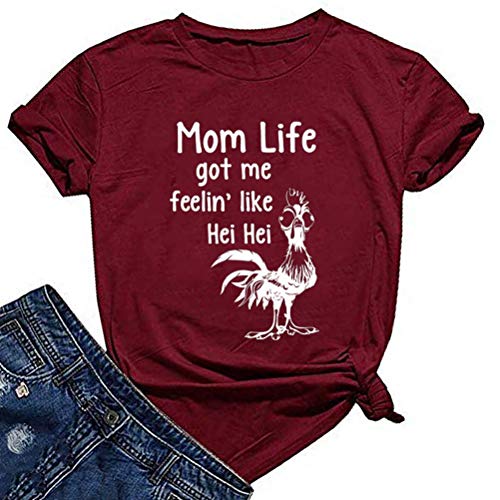 Women Mom Life Got Me Feeling Like HEI HEI Funny T-Shirt