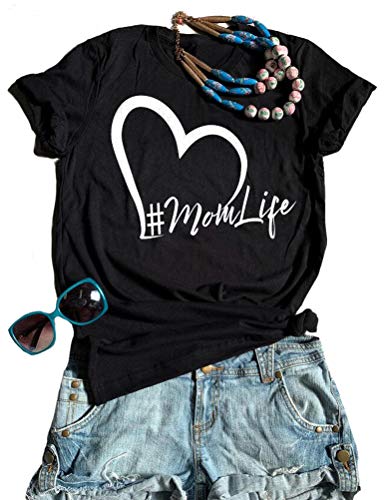 Women Mom Life Heart T-Shirt