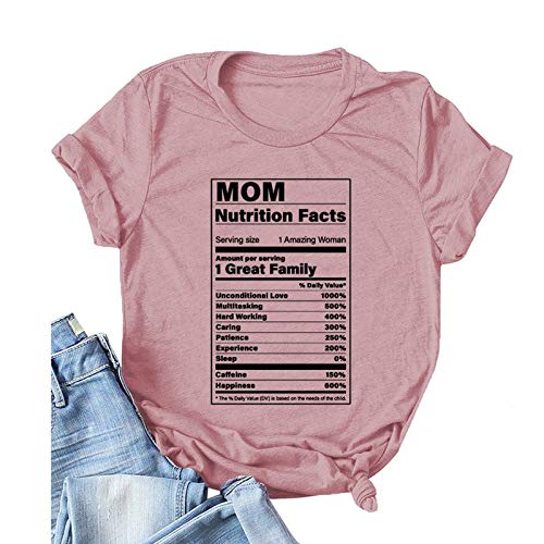 Women MOM Nutritional Facts T-Shirt Gift for Mom