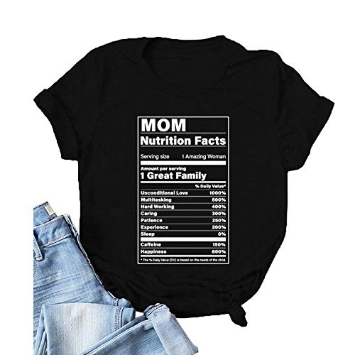 Women MOM Nutritional Facts T-Shirt Gift for Mom