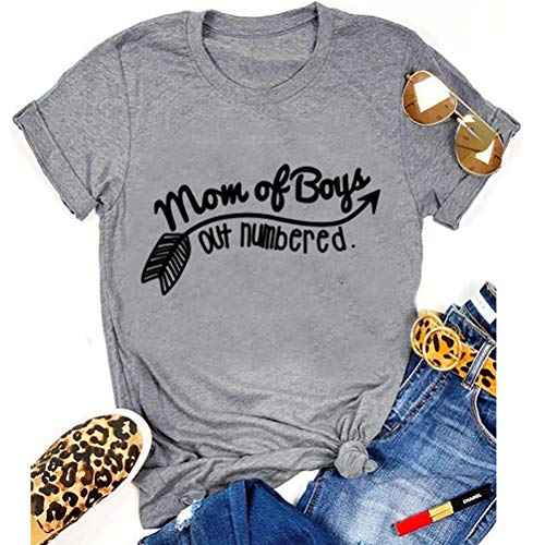 Women Mom of Boys Out Numbered T-Shirt