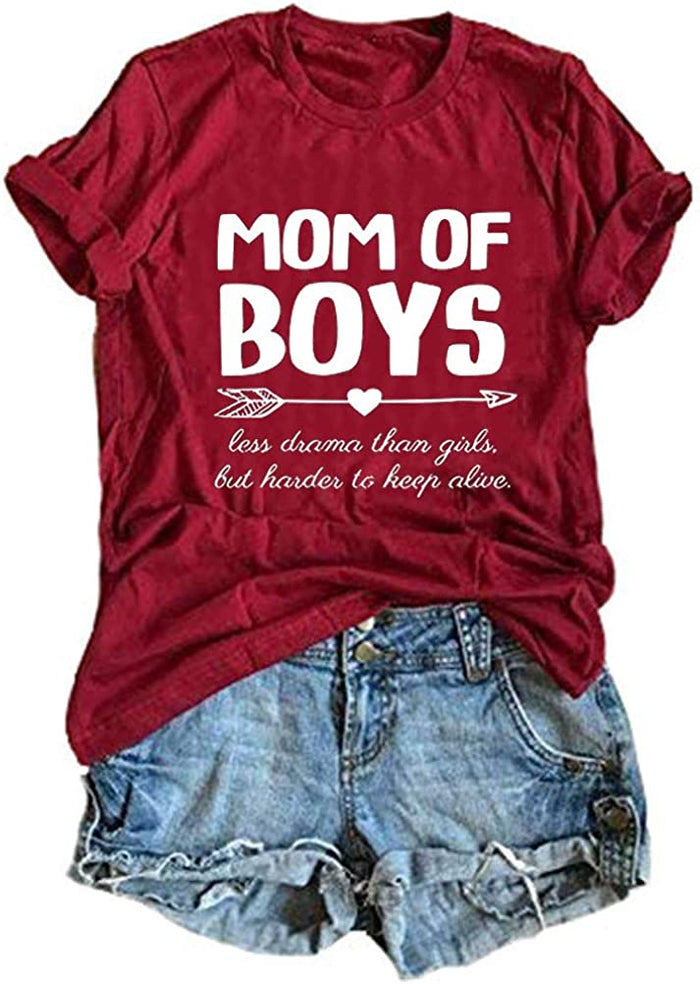 Women Mom of Boys T-Shirt