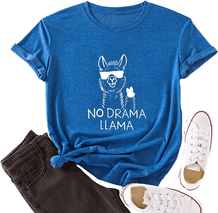 Women No Drama Llama T-Shirt