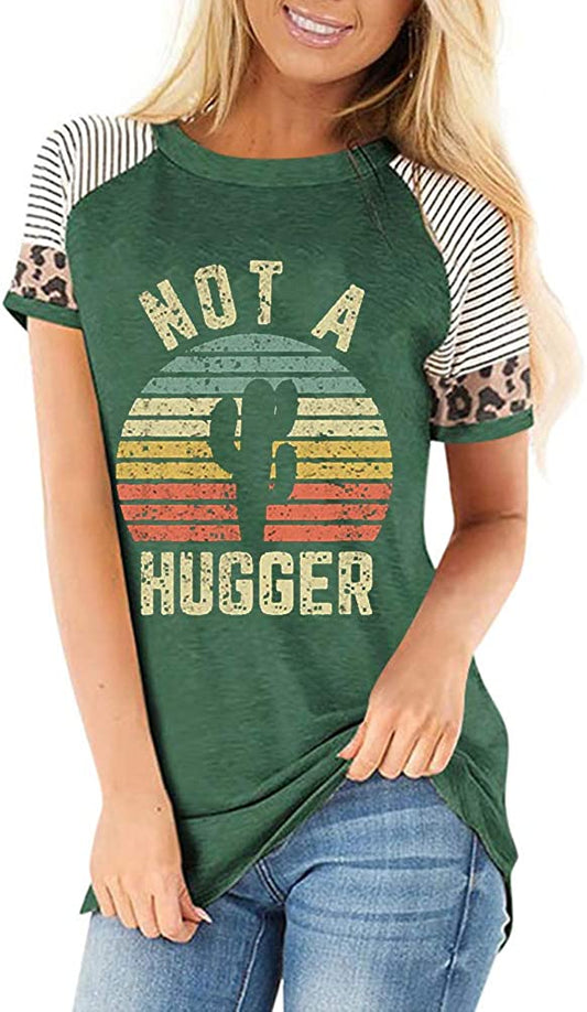 Women Not A Hugger T-Shirt Cactus Shirt