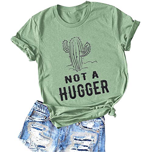 Women Not A Hugger T-Shirt Cactus Shirt