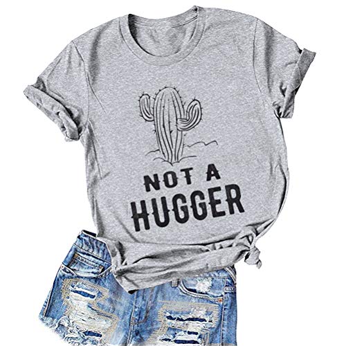 Women Not A Hugger T-Shirt Cactus Shirt