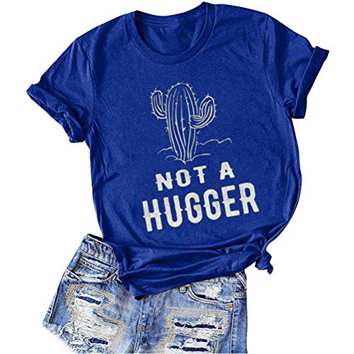 Women Not A Hugger T-Shirt Cactus Shirt