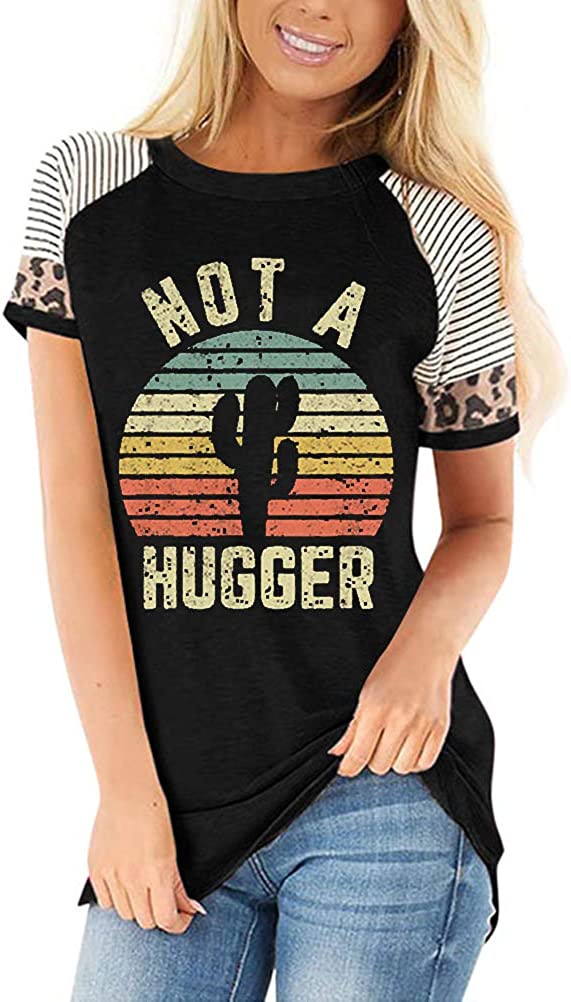 Women Not A Hugger T-Shirt Cactus Shirt