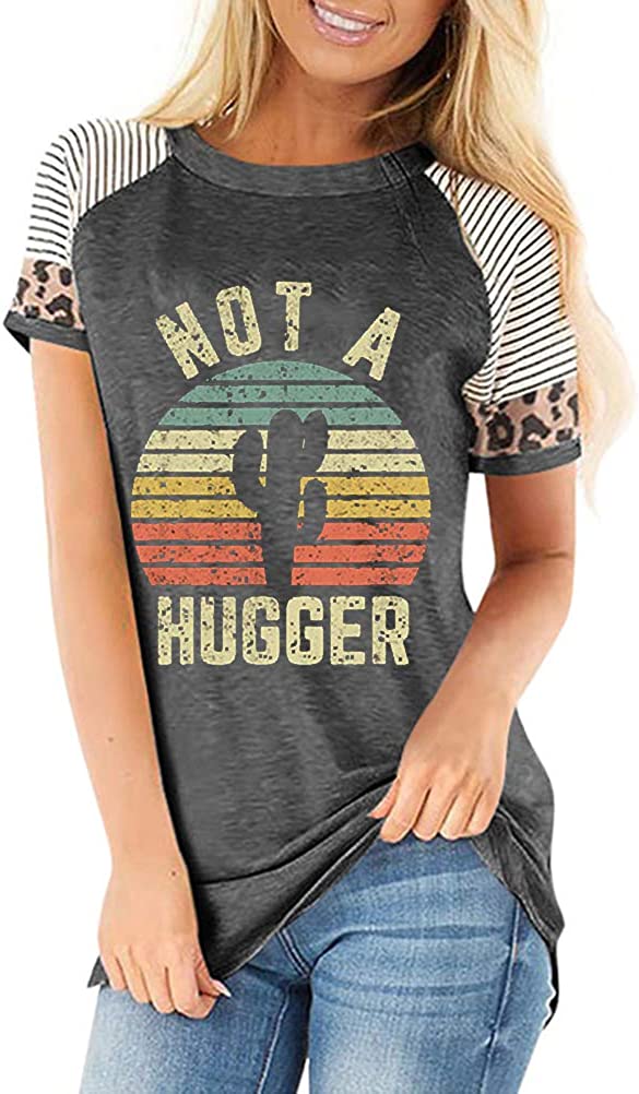 Women Not A Hugger T-Shirt Cactus Shirt