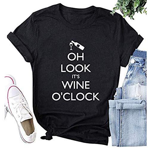 Women Oh Look It's Wine O'clock T-Shirt Wine Shirt