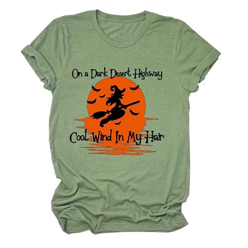 Women on A Dark Desert Highway Cool Wind in My Hair Tshirt Halloween Witch Shirt