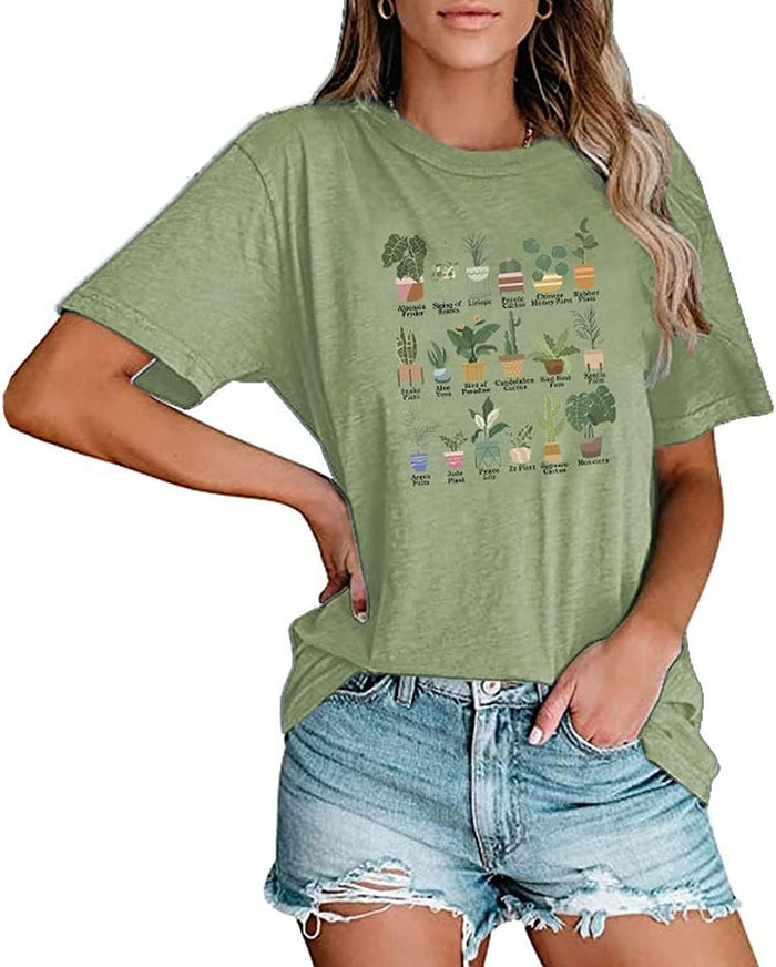 Women Plant Mom Gift T-Shirt Flower Girl Tees