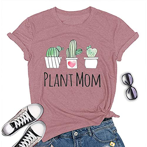 Women Plant Mom T-Shirt Plant Graphic Shirt