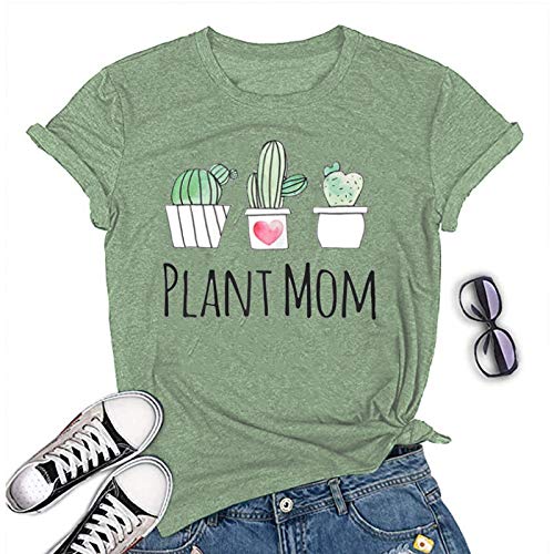 Women Plant Mom T-Shirt Plant Graphic Shirt