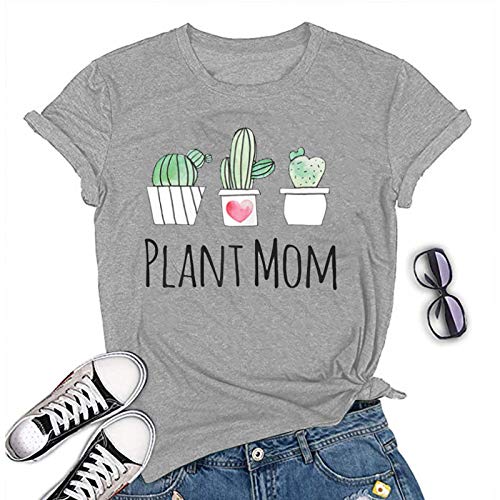 Women Plant Mom T-Shirt Plant Graphic Shirt