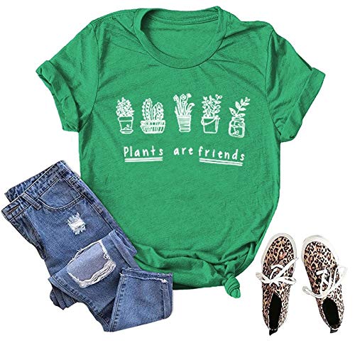 Women Plants are Friends T-Shirt Plant Graphic Shirt