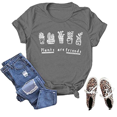 Women Plants are Friends T-Shirt Plant Graphic Shirt