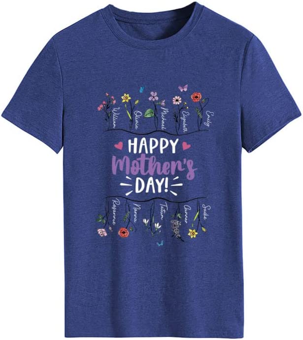 Women Raising Wildflowers Floral Mama T-Shirt Happy Mothers Day Shirt