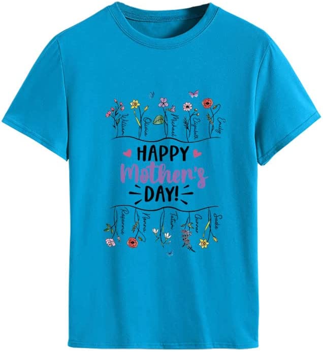 Women Raising Wildflowers Floral Mama T-Shirt Happy Mothers Day Shirt