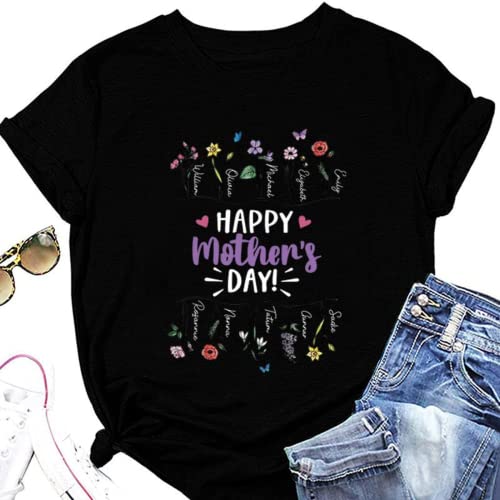 Women Raising Wildflowers Floral Mama T-Shirt Happy Mothers Day Shirt