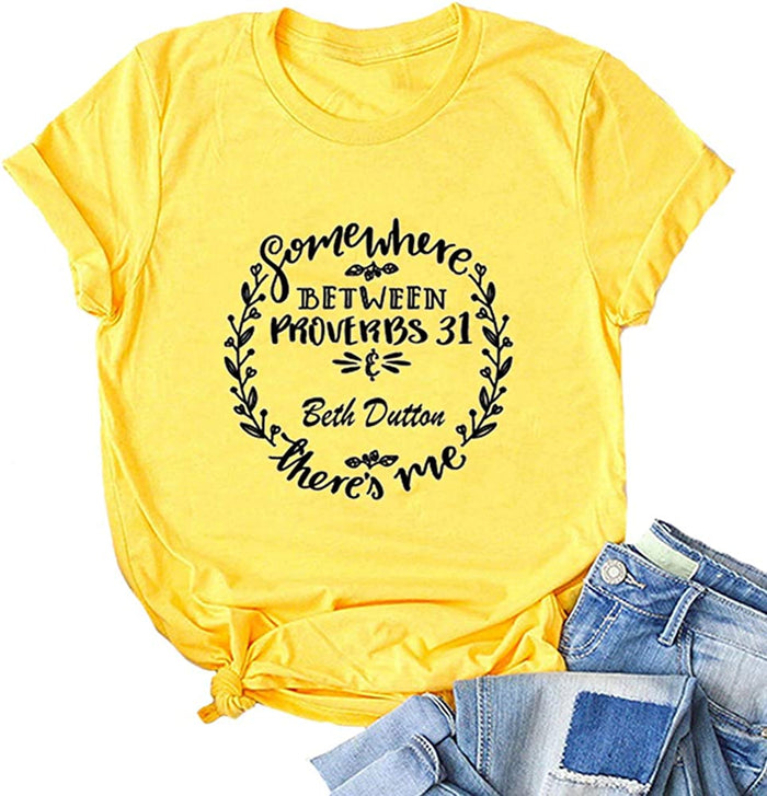 Women Somewhere Between Proverbs 31 and Madea T-Shirt